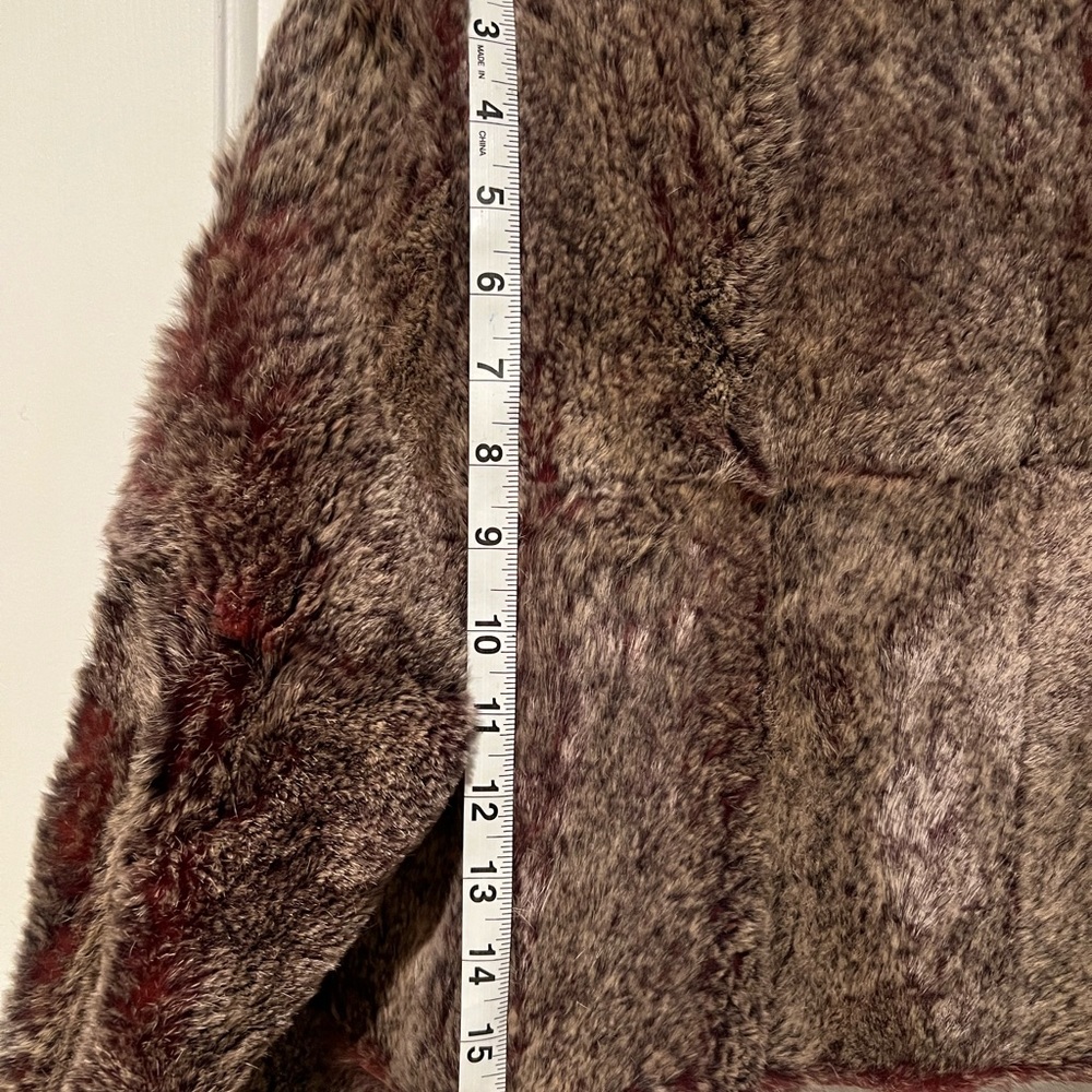 Cropped real fur/leather jacket with matching scarf. Made in Italy. - Picture 9 of 10